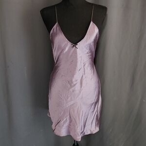 Zara Lavender Satin Slip Mini Dress
